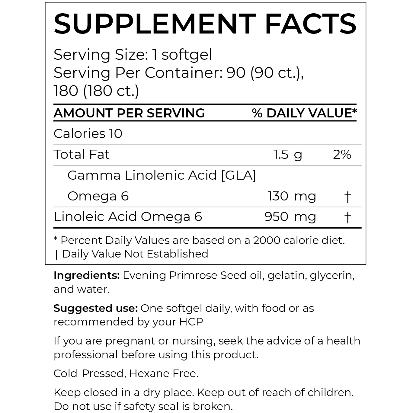 Evening Primrose Oil (Softgels)