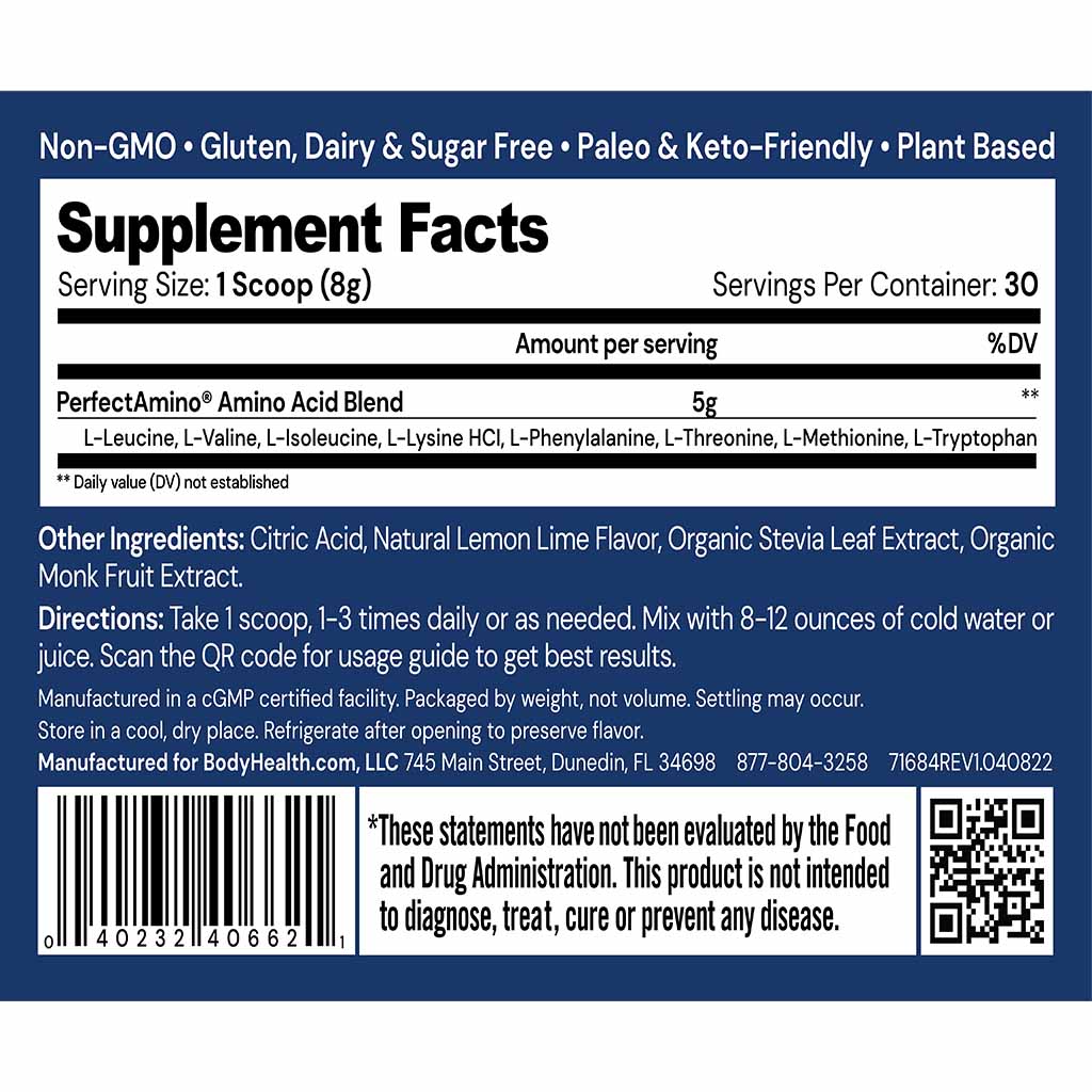 PerfectAmino® - Lemon Lime - 30 Servings
