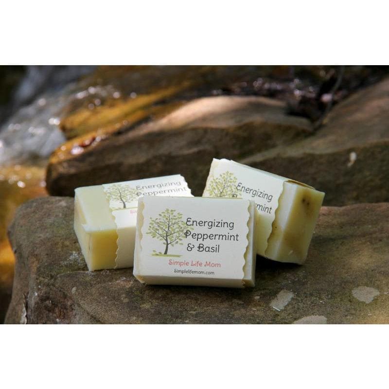 Simple Life Mom - Energizing Peppermint & Basil Bar Soap 4oz