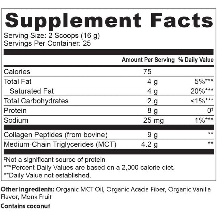 Keto Collagen + MCT - Vanilla