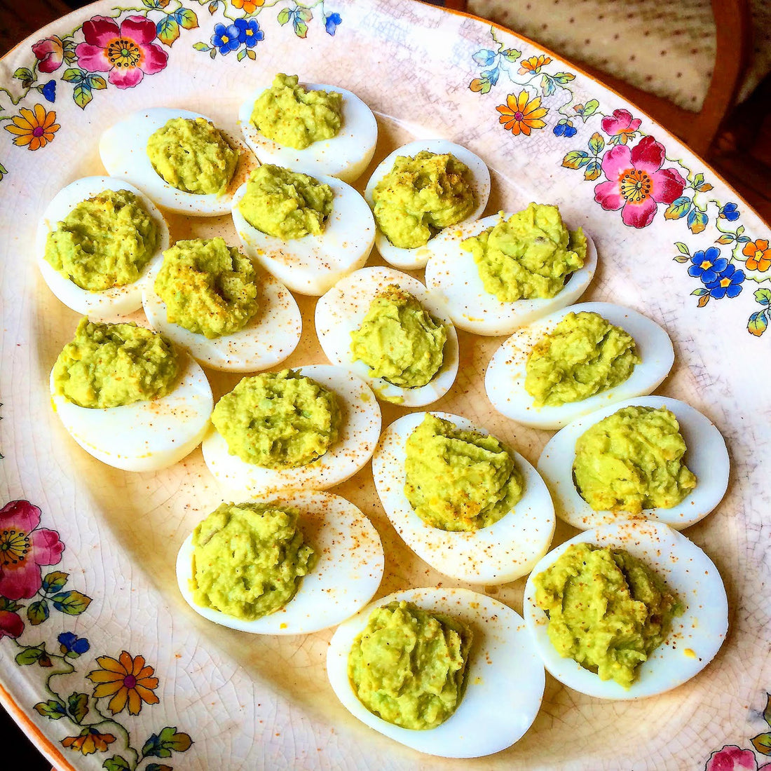 Guacamole Stuffed Eggs