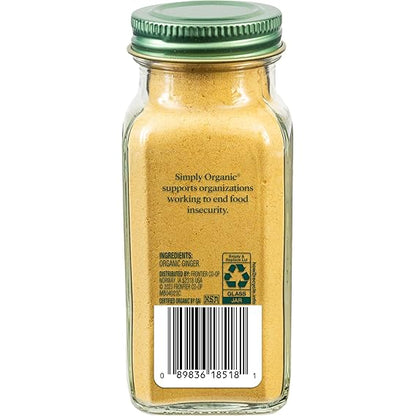 Simply Organic Ginger Root, Ground 1.64 oz.