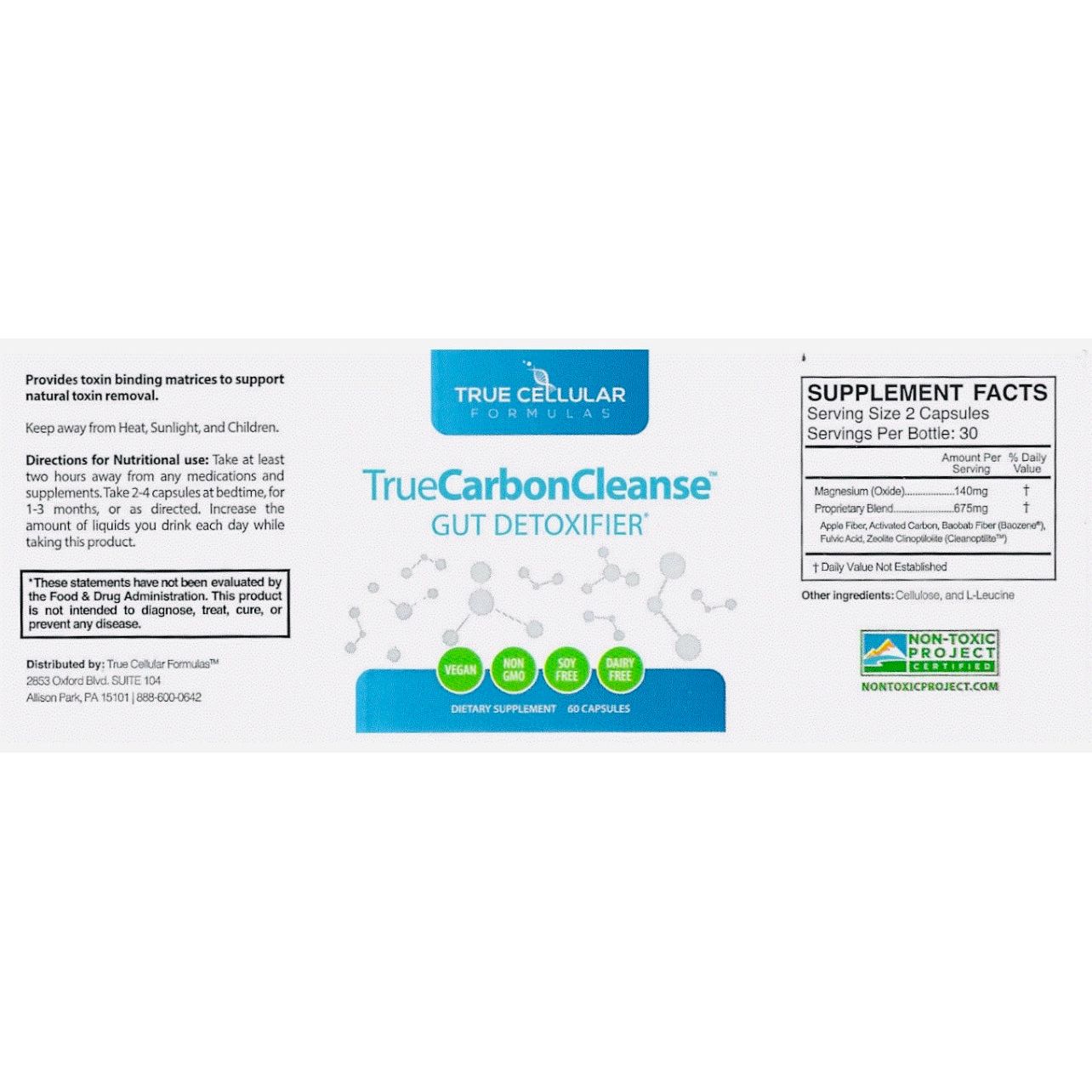 TCF - TrueCarbonCleanse™ - 5 Pack (reg. $39ea now $23.40ea)