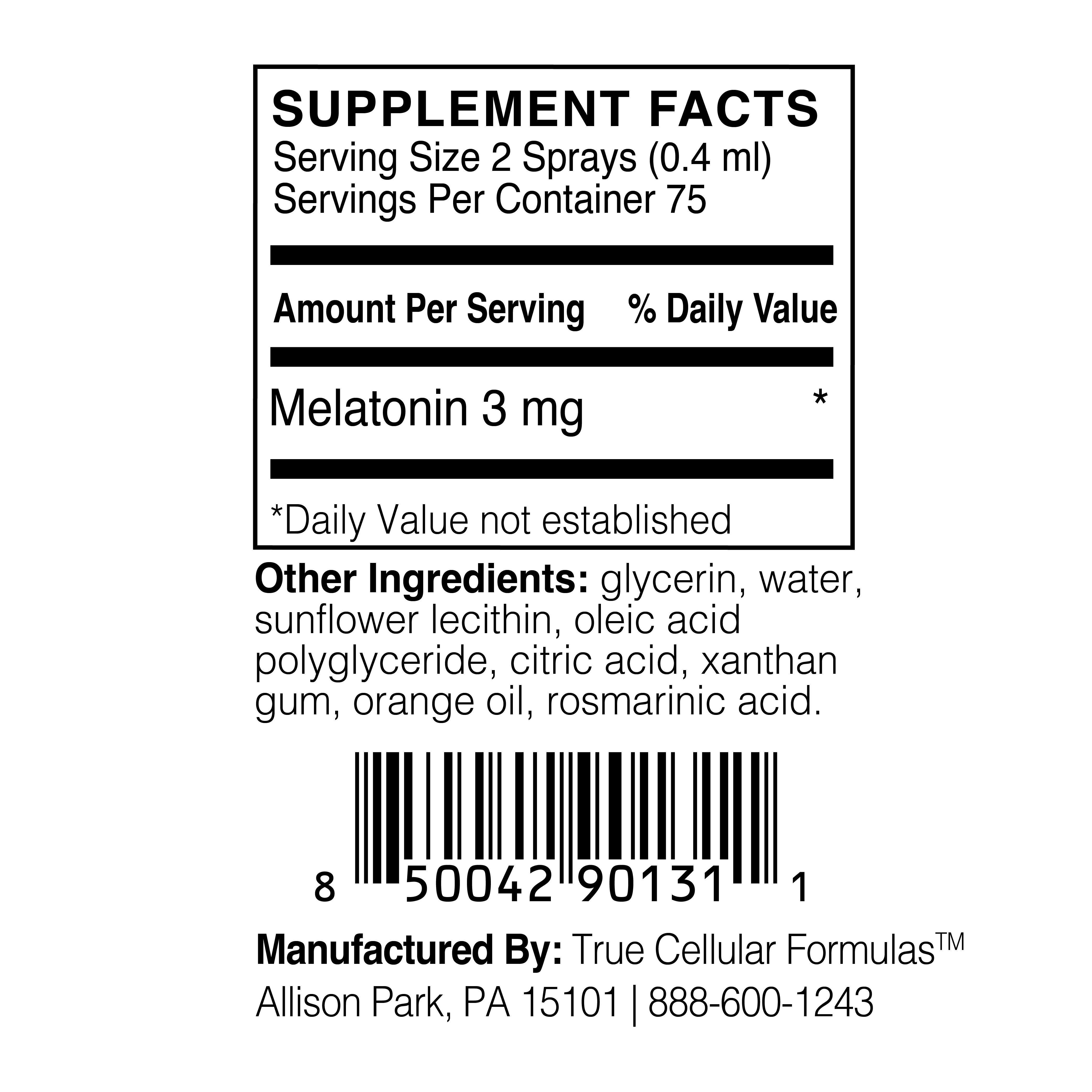 TruMelatoninPlus - Melatonin Spray