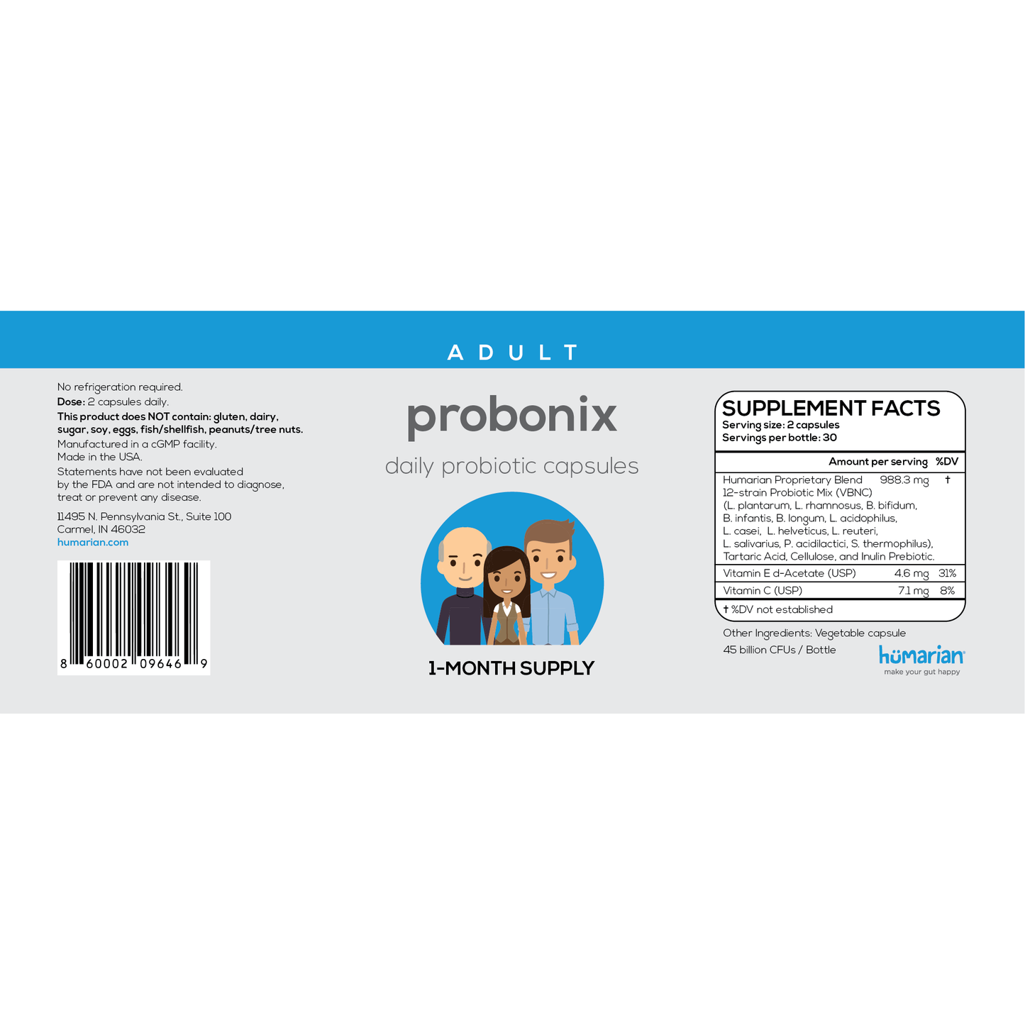 Probiotic Capsules for Adults - Probonix