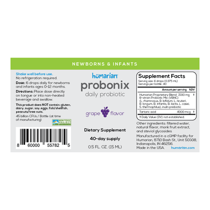 Liquid Probiotic for Newborns & Infants - Newborns & Infants Probonix