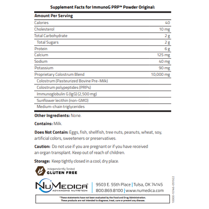 ImmunoG PRP™ Powder Colostrum