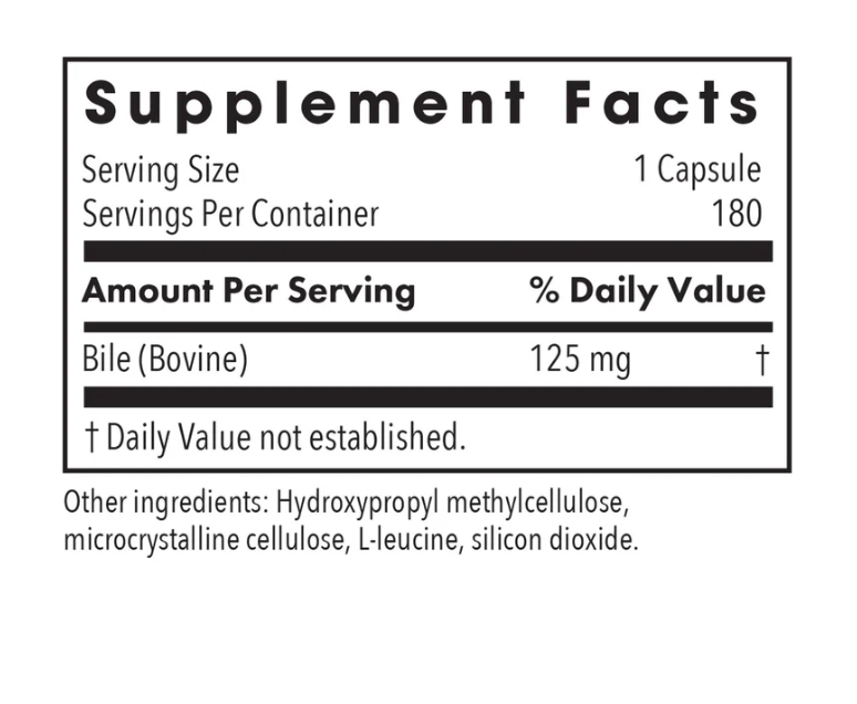 Ox Bile 125 mg