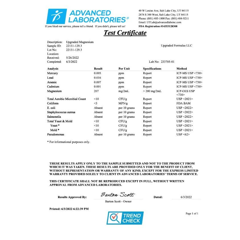 Upgraded Liquid Magnesium