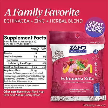 Cherry Echinacea Zinc Lozenges