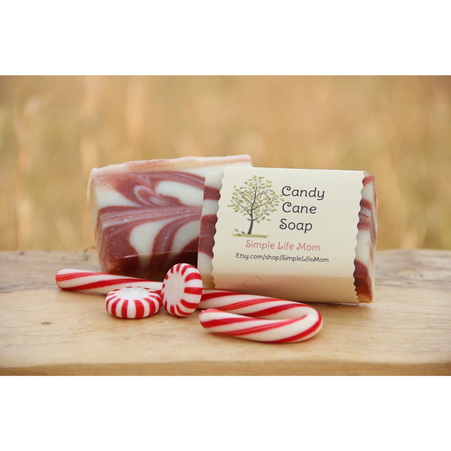 Simple Life Mom - Candy Cane Soap 4oz.