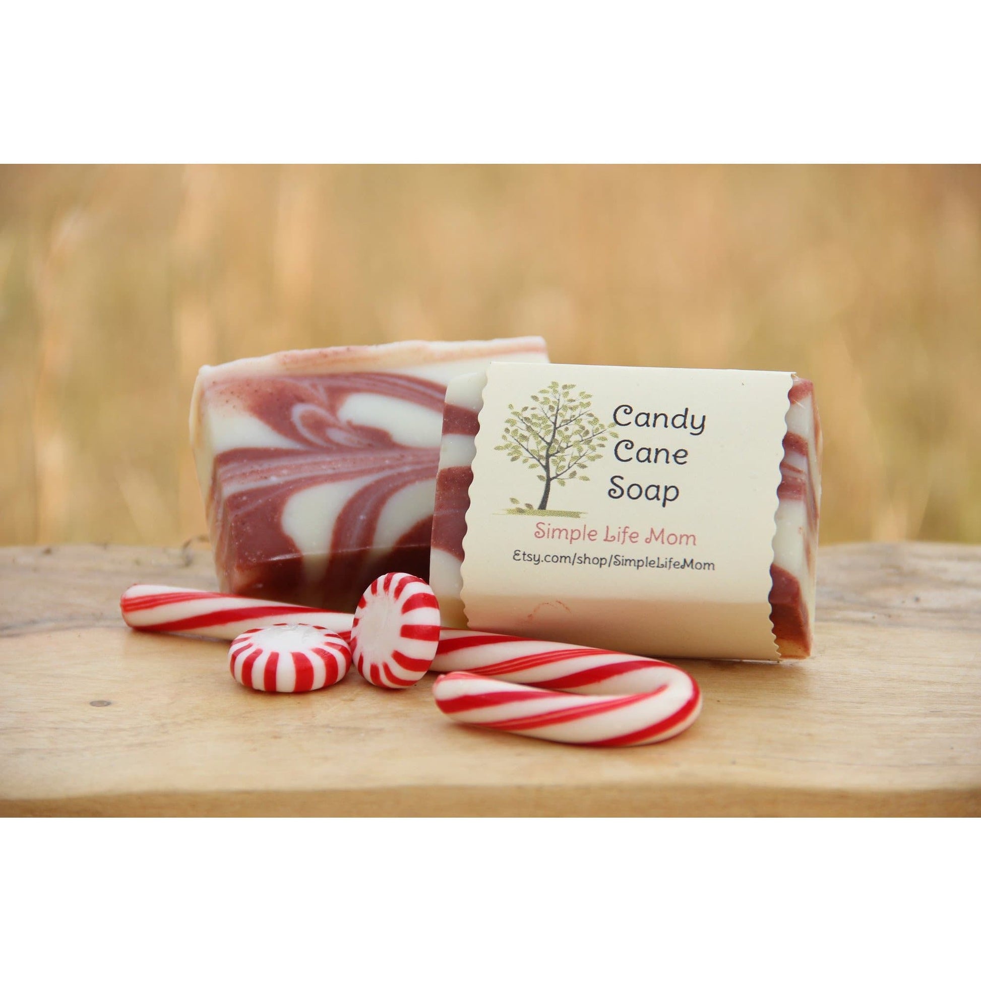 Simple Life Mom - Candy Cane Soap 4oz.